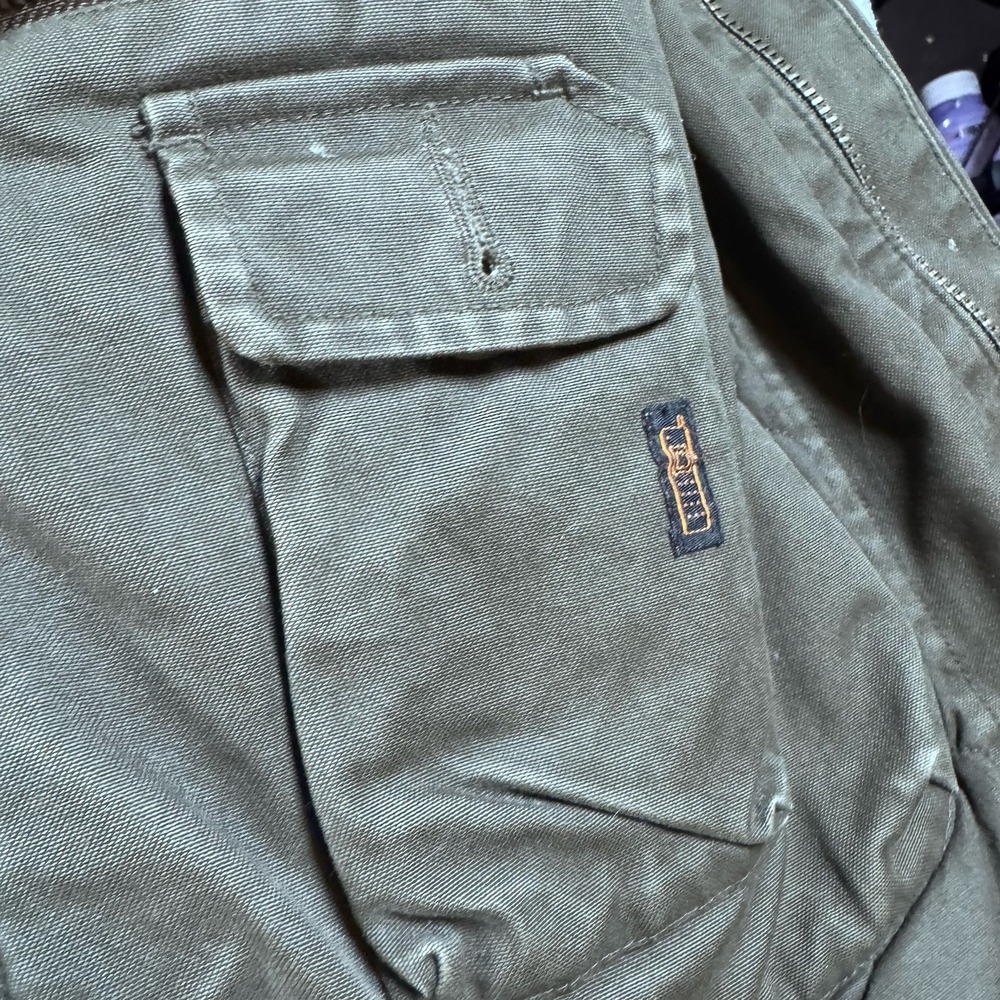 St Johns Bay Field Jacket Mens XL Olive Plaid Lined Hunting‎ Barn/ Chore Jacket - Picture 6 of 13